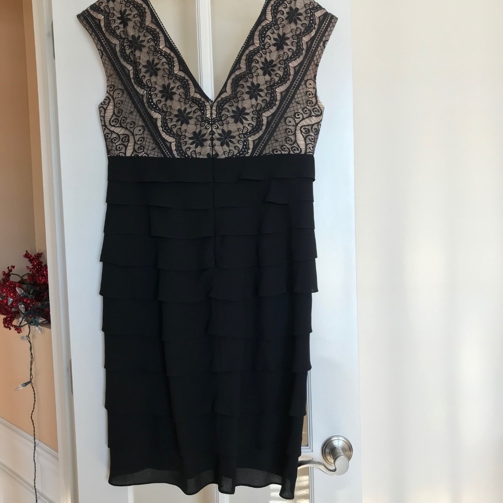Semi-Formal Ruffle Black Dress Size 12